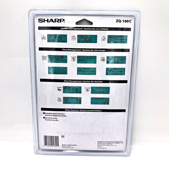 Sharp ZQ-160C   128KB Electronic Organizer With Backlight -NOS - Picture 2 of 5
